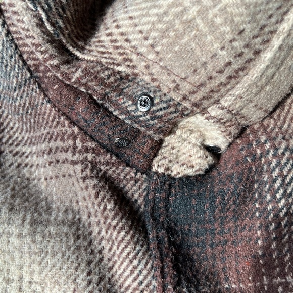 Jachs Brown Plaid Wool Blend Shirt Jacket - Picture 8 of 13